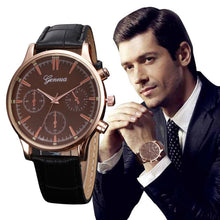 Load image into Gallery viewer, Fashion  Mens Watches 2017 Hot Sale Business Style PU Leather Quartz Watch Men Clocks Wristwatch For Men Quartz-watch