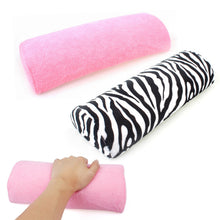 Load image into Gallery viewer, Soft Zebra Stripe/Pink Hand Rest Cushion Pillow Nail Art Design Equipment Manicure Half Column Sponge Tools