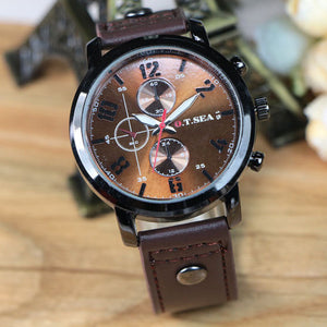 Hot Men's Sports Quartz Watches Mens Watches Luxury Leather Wristwatches