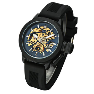 Mens Watches Top Brand Luxury Hollow Skeleton Automatic Watch Men Watch Clock