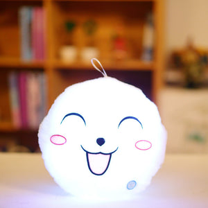 Cute Design emoji Glow LED Pillow Light Soft Cushion Gift Home Plush Children