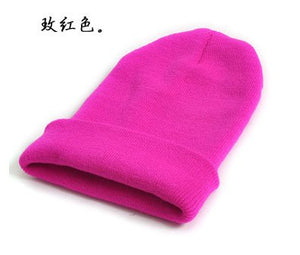 Winter Hats for Women Beanies Knitted Caps Girls Autumn Skullies Beanies Women's Warm Winter Hats Unisex Fashion Solid Cap