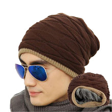 Load image into Gallery viewer, Men&#39;s Soft Lined Thick Knit Skull Cap Warm Winter Slouchy Beanies Hat