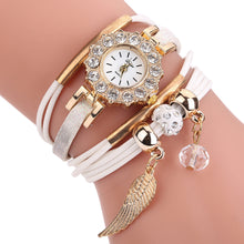 Load image into Gallery viewer, Watches Women Popular Quartz Watch Luxury Bracelet Flower Gemstone Wristwatch