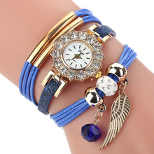 Load image into Gallery viewer, Watches Women Popular Quartz Watch Luxury Bracelet Flower Gemstone Wristwatch