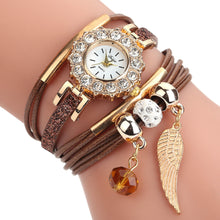 Load image into Gallery viewer, Watches Women Popular Quartz Watch Luxury Bracelet Flower Gemstone Wristwatch