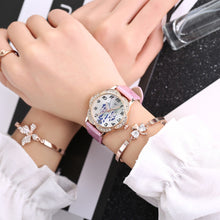 Load image into Gallery viewer, Women Fashion Leather Band Analog Quartz Round Wrist Watch Watches