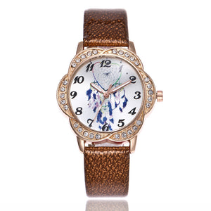 Women Fashion Leather Band Analog Quartz Round Wrist Watch Watches