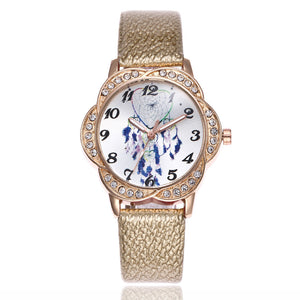 Women Fashion Leather Band Analog Quartz Round Wrist Watch Watches