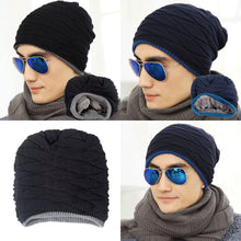 Load image into Gallery viewer, Men&#39;s Soft Lined Thick Knit Skull Cap Warm Winter Slouchy Beanies Hat