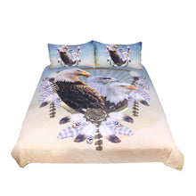 Load image into Gallery viewer, BeddingOutlet Three Eagles Bedding Set Queen Size Feathers Dreamcatcher Duvet Cover Bedclothes 3pcs Animal Bedspreads