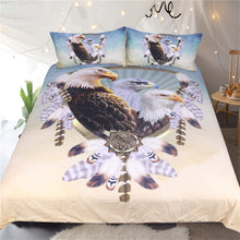 Load image into Gallery viewer, BeddingOutlet Three Eagles Bedding Set Queen Size Feathers Dreamcatcher Duvet Cover Bedclothes 3pcs Animal Bedspreads