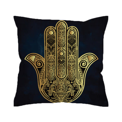 BeddingOutlet Hamsa Hand Cushion Cover Vintage Pillowcase  Sofa Throw Cover Boho  Decorative Pillow Cover