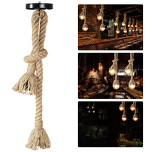 Load image into Gallery viewer, LEDMOMO 1M Pendant Hemp Lamp Rope Rustic Hanging Lights for Bedroom Restaurant Cafe Bar Country Style Decoration