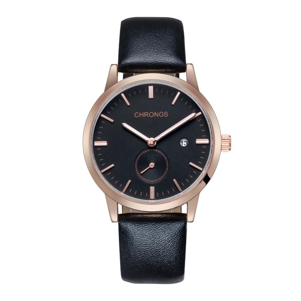 Fashion Casual Watch Men Watch Auto Date Men's Watch Leather Band Mens Watches