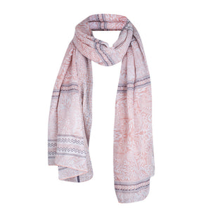 Women Leaves Printing Scarf Fashion Retro Female Multi-Purpose Shawl Scarf