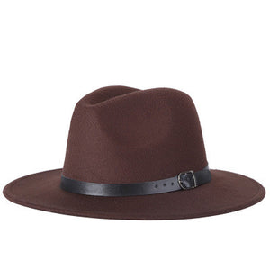 2018 free shipping 2017 new Fashion men fedoras women's fashion jazz hat summer spring black woolen blend cap outdoor casual hat