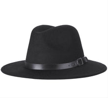 Load image into Gallery viewer, 2018 free shipping 2017 new Fashion men fedoras women&#39;s fashion jazz hat summer spring black woolen blend cap outdoor casual hat