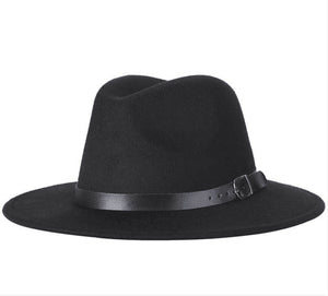 2018 free shipping 2017 new Fashion men fedoras women's fashion jazz hat summer spring black woolen blend cap outdoor casual hat