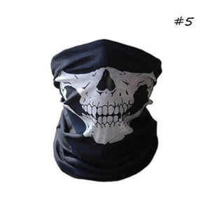 Men Women Cool Skull Design Adults Multi Function Ski Sports Motorcycle Biker Scarf Half Facial Mask Sports Headband