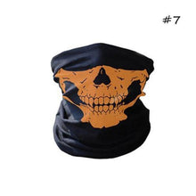 Load image into Gallery viewer, Men Women Cool Skull Design Adults Multi Function Ski Sports Motorcycle Biker Scarf Half Facial Mask Sports Headband