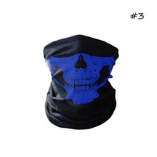 Load image into Gallery viewer, Men Women Cool Skull Design Adults Multi Function Ski Sports Motorcycle Biker Scarf Half Facial Mask Sports Headband