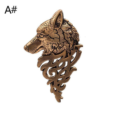 Vintage Gold Silver Brooches for Women Men Lapel Pin Wolf Collar Jewelry Fashion Brooch Pins