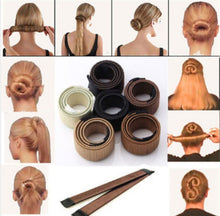 Load image into Gallery viewer, 8Colors Women&#39;s Hair Circle Plate Hair Ornaments Round Head Hair Curler,Magic French Twist Magic Hair Bun Maker