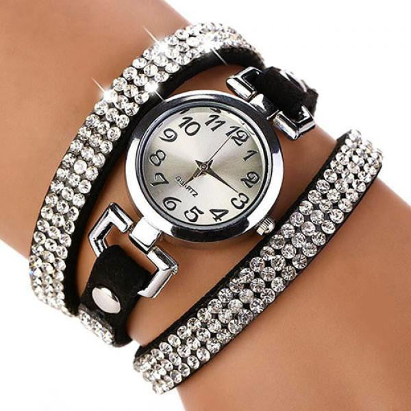 Rhinestone Bracelet Watch Faux Stone Multilayer Quartz Dress Casual Multilayer Bracelet