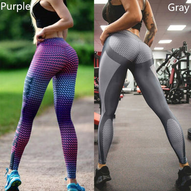 Women Yoga Pants Workout Gym Print Sports Pants Leggings Fitness Stretch Trousers