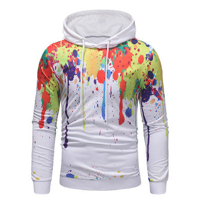 Fashion Street Style Stitching Design Print Hoodie