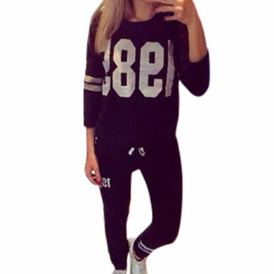 Woman Tracksuit Long Sleeve Hoodies Sweatshirt Sporting Pants Trousers Set