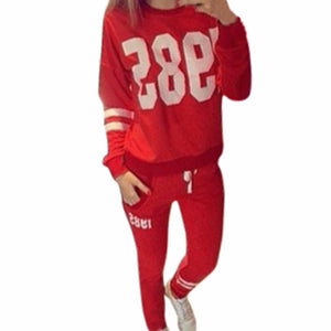 Woman Tracksuit Long Sleeve Hoodies Sweatshirt Sporting Pants Trousers Set