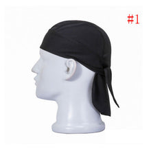 Load image into Gallery viewer, Solid Cotton Biker Lined Skull Cap Motorcycle Bandana Head Wrap Du Doo Do Rag