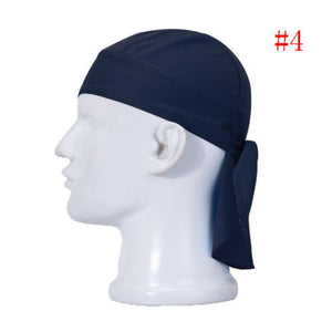 Solid Cotton Biker Lined Skull Cap Motorcycle Bandana Head Wrap Du Doo Do Rag