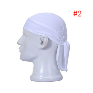 Solid Cotton Biker Lined Skull Cap Motorcycle Bandana Head Wrap Du Doo Do Rag