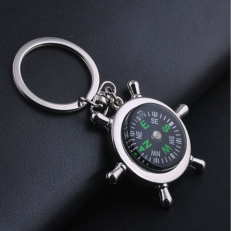 Metal Keyfob Compass Car Keyring  Keychain