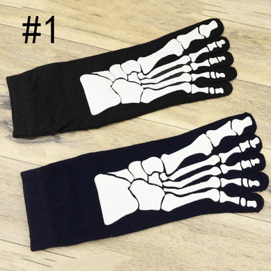 Men's Skeleton Claw Cotton Five Fingers Socks Five Toe Socks