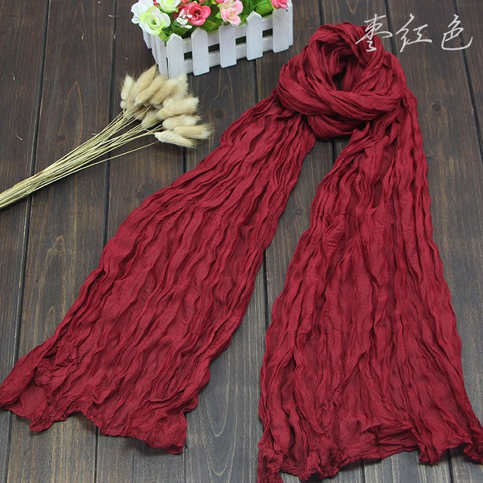 Women's fashion solider color blue black winter warm scarf soft Plain Cotton Women Scarves