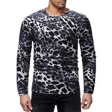 Load image into Gallery viewer, Men&#39;s Pullover Round Neck Knitted Leopard Coat