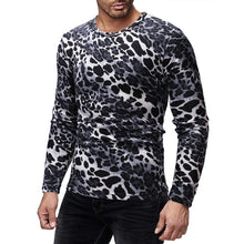 Load image into Gallery viewer, Men&#39;s Pullover Round Neck Knitted Leopard Coat