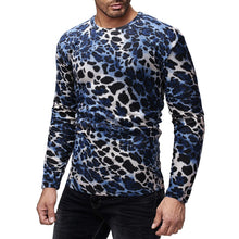 Load image into Gallery viewer, Men&#39;s Pullover Round Neck Knitted Leopard Coat