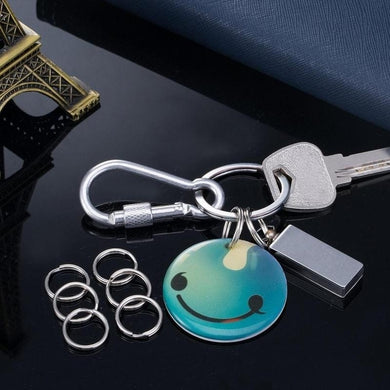 Round Iron Metal Keyring Rhodium Split Key Chain Ring