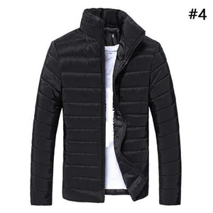 New Men&#39;s Winter Jacket Zipper Slim Outwear Coat Warm Outwear Men&#39;s Clothing