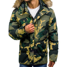 Load image into Gallery viewer, Men Outdoor Warm Winter Thick Jacket Plus Fur Hooded Coat Jacket