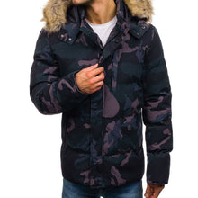 Load image into Gallery viewer, Men Outdoor Warm Winter Thick Jacket Plus Fur Hooded Coat Jacket