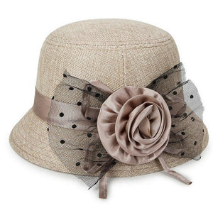 Women's Spring And Summer New Fashion Linen Sunshade Hat Ladies Sun Hat