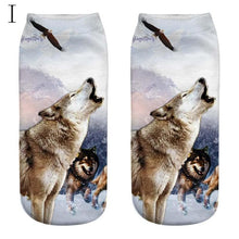 Load image into Gallery viewer, HOT Selling Fashion 1 Pair 3D Wolf Printing Anklet Socks for Men And Women