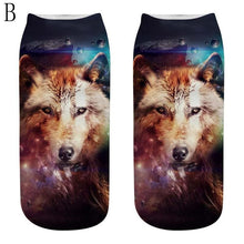 Load image into Gallery viewer, HOT Selling Fashion 1 Pair 3D Wolf Printing Anklet Socks for Men And Women